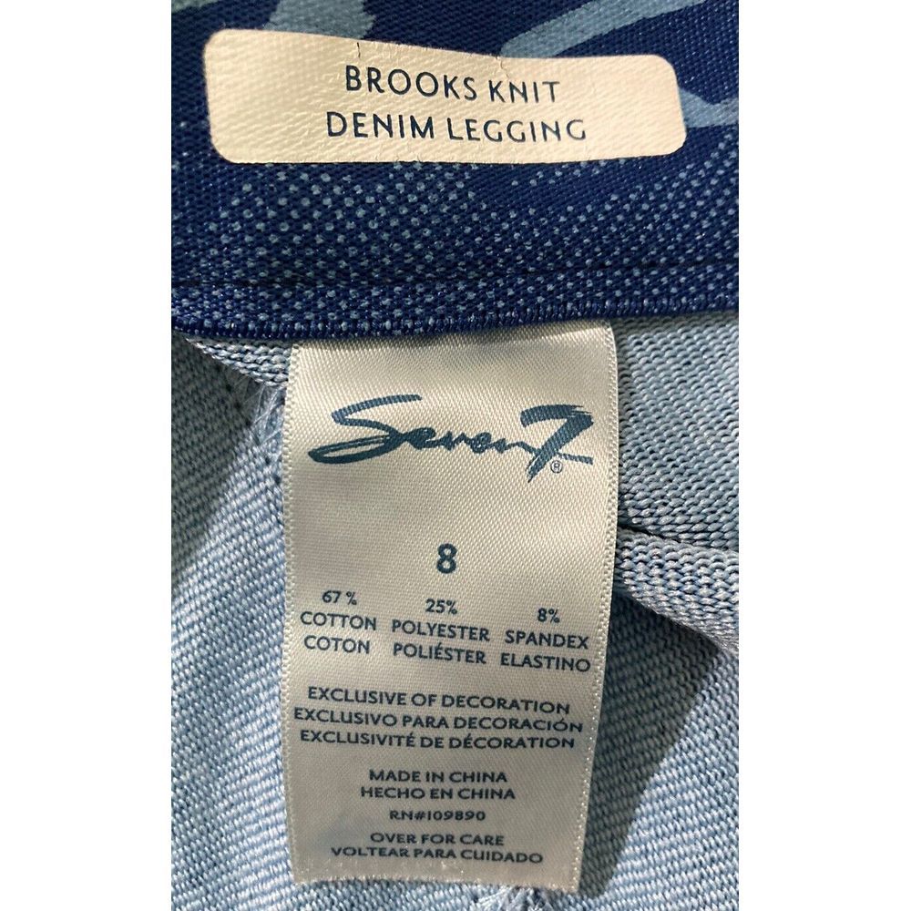 Seven7 Womens Blue Denim Skinny Fit Legging Jeans Size 8 (30x28.5 Measured) - Picture 5 of 16